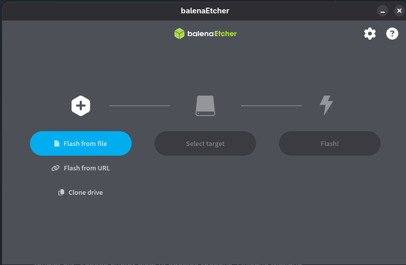 Balena Etcher screen