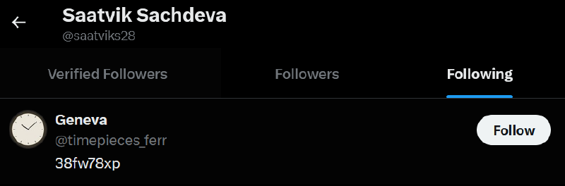 geneva account is following